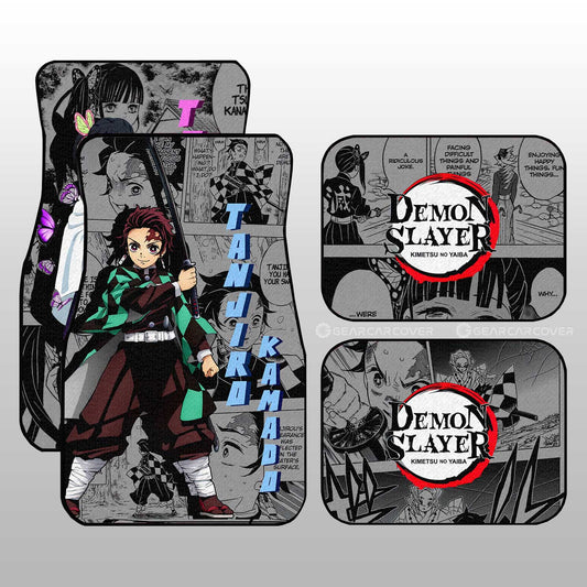 Tanjiro And Kanao Car Floor Mats Custom Demon Slayer Anime Mix Mangas - Gearcarcover - 2