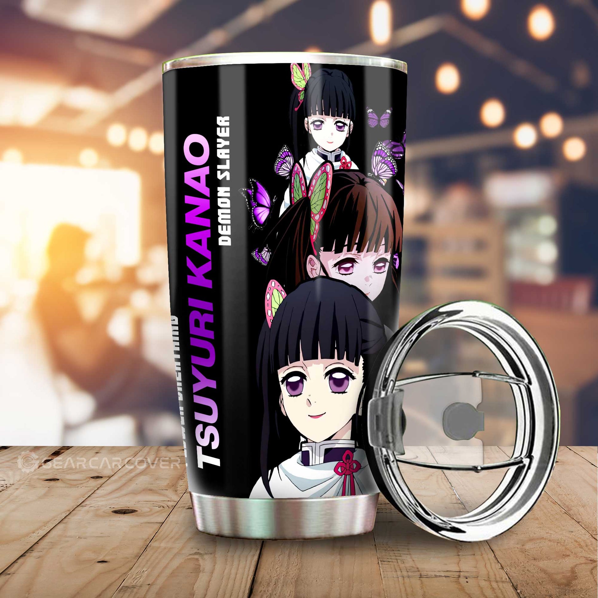 Tanjiro And Kanao Tumbler Cup Custom Demon Slayer Anime - Gearcarcover - 2