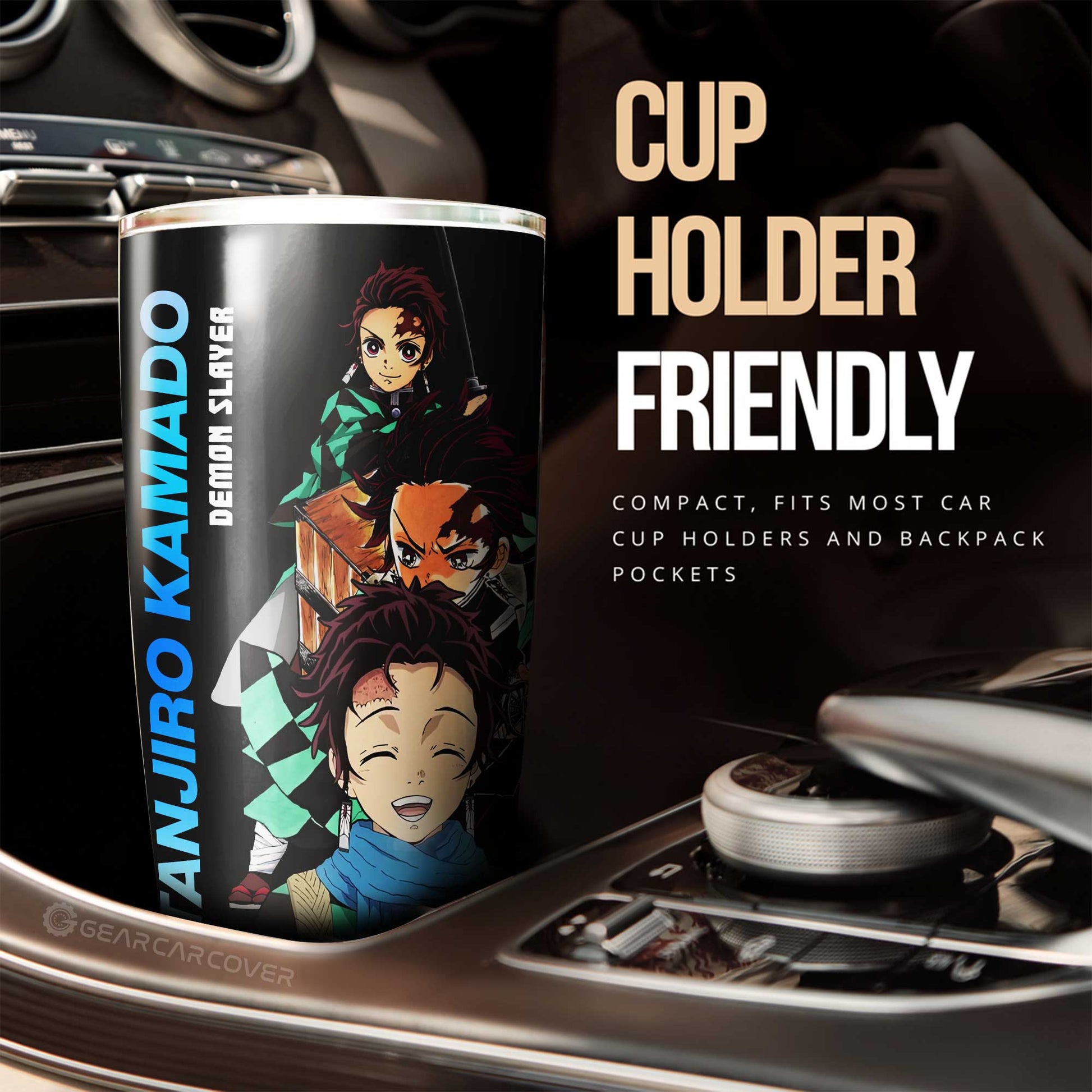 Tanjiro And Kanao Tumbler Cup Custom Demon Slayer Anime - Gearcarcover - 3