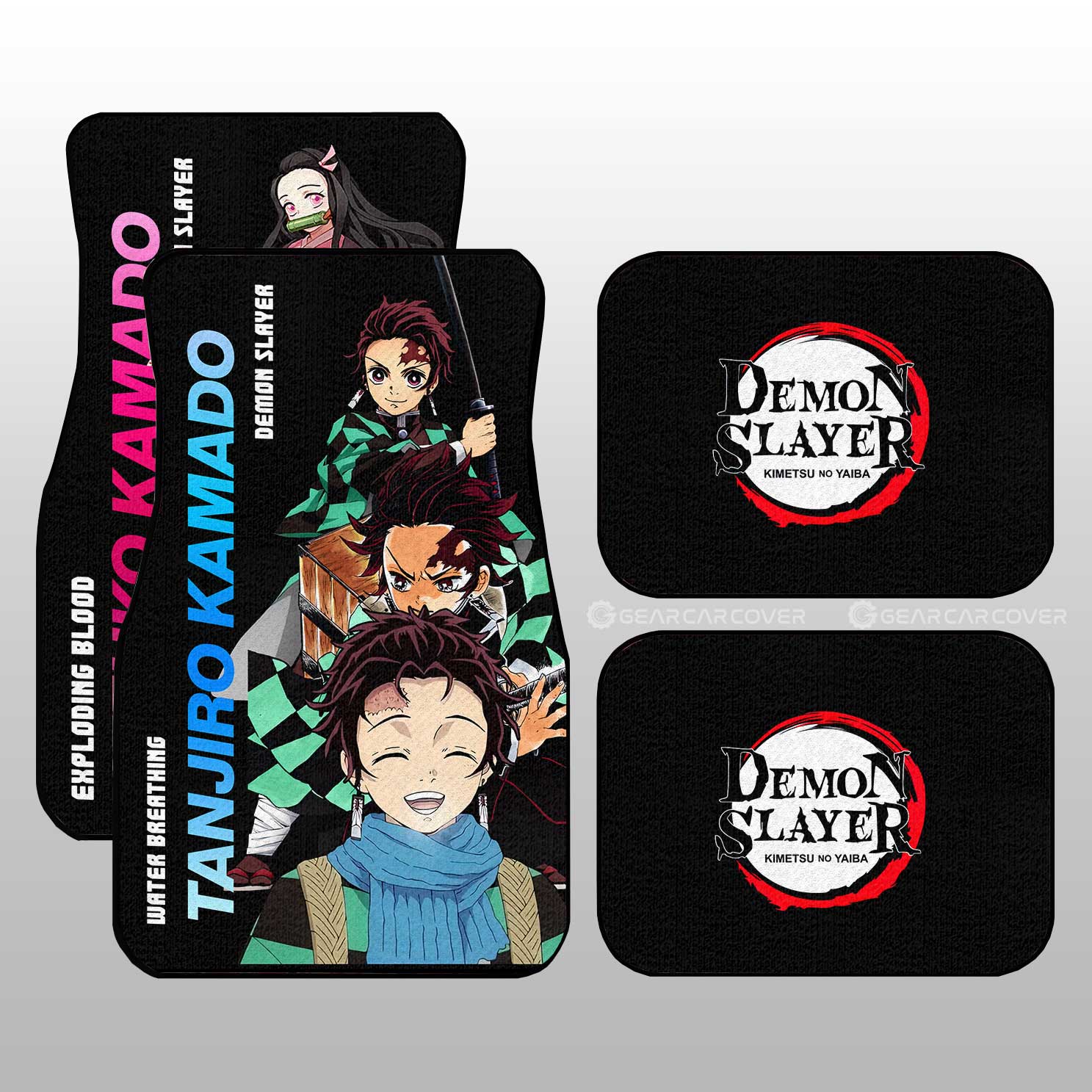 Tanjiro And Nezuko Car Floor Mats Custom Demon Slayer Anime - Gearcarcover - 2