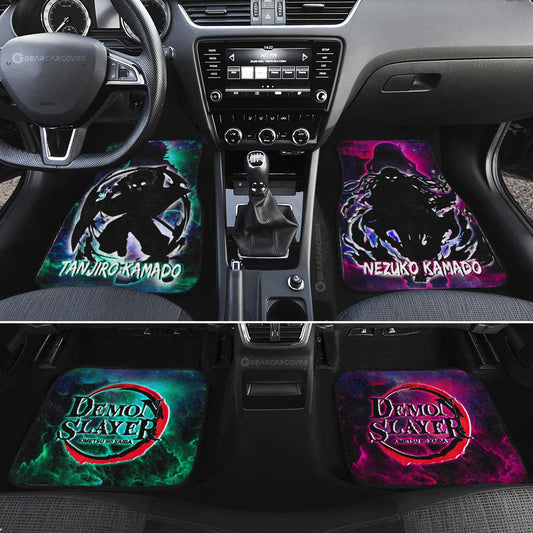 Tanjiro And Nezuko Car Floor Mats Custom Demon Slayer Anime - Gearcarcover - 2