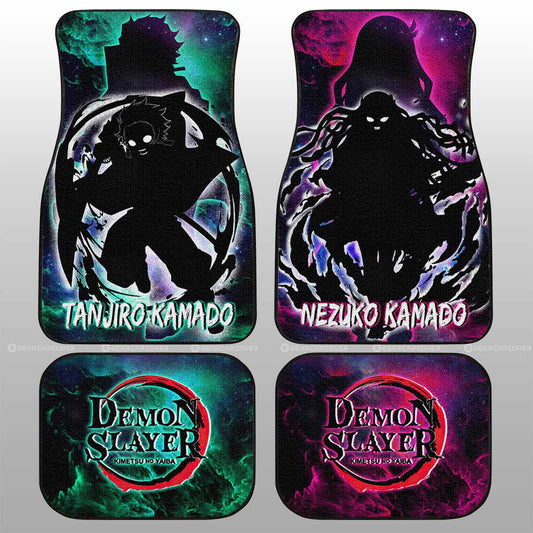 Tanjiro And Nezuko Car Floor Mats Custom Demon Slayer Anime - Gearcarcover - 1