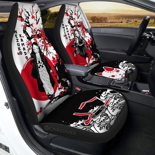 Tanjiro And Nezuko Car Seat Covers Custom Japan Style Demon Slayer Anime Car Interior Accessories - Gearcarcover - 1