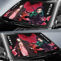 Tanjiro And Nezuko Car Sunshade Custom Demon Slayer Anime Car Accessories - Gearcarcover - 2