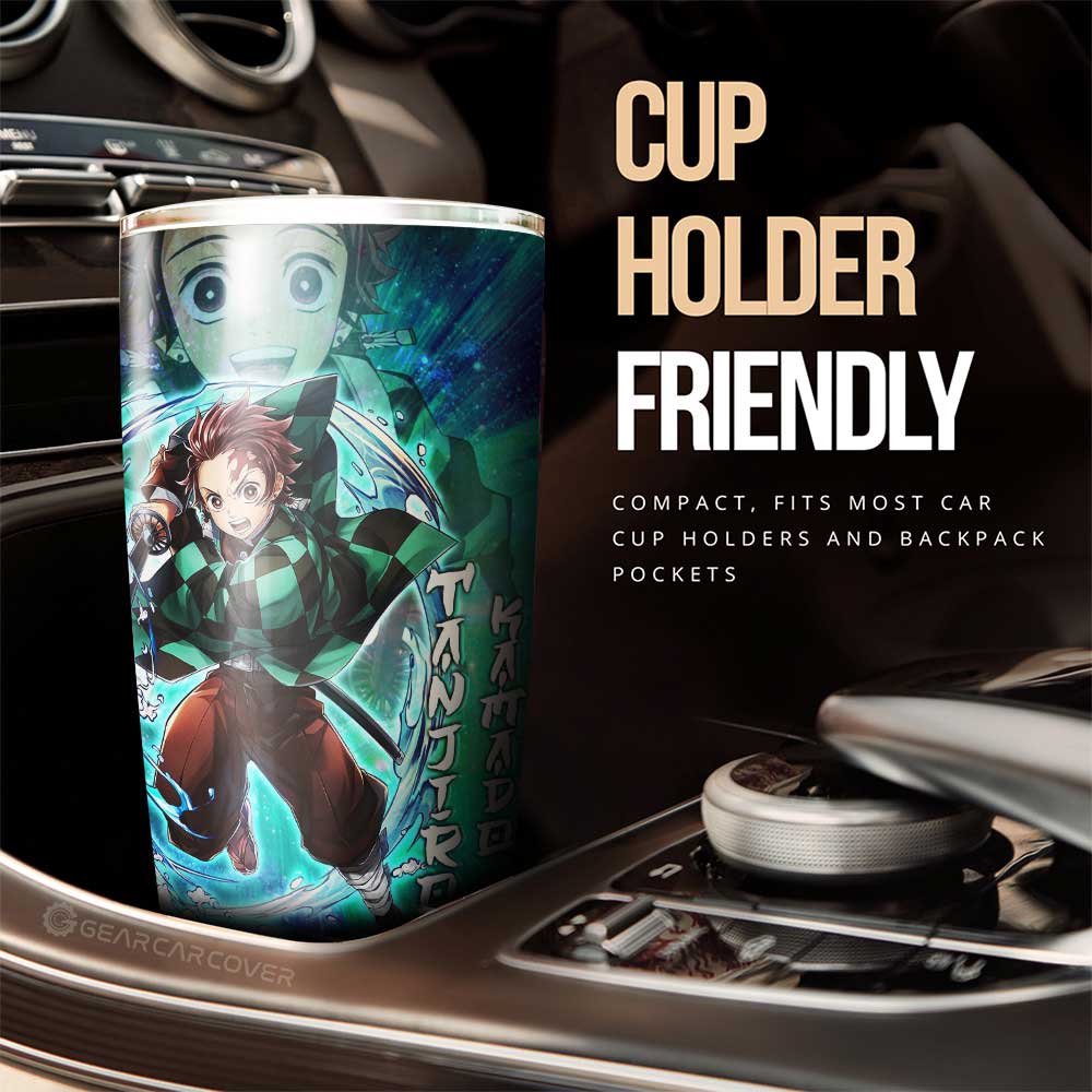 Tanjiro And Nezuko Tumbler Cup Custom Characters Demon Slayer Car Accessories - Gearcarcover - 3