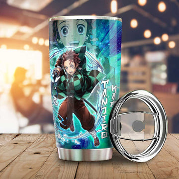 Tanjiro And Nezuko Tumbler Cup Custom Characters Demon Slayer Car Accessories - Gearcarcover - 1