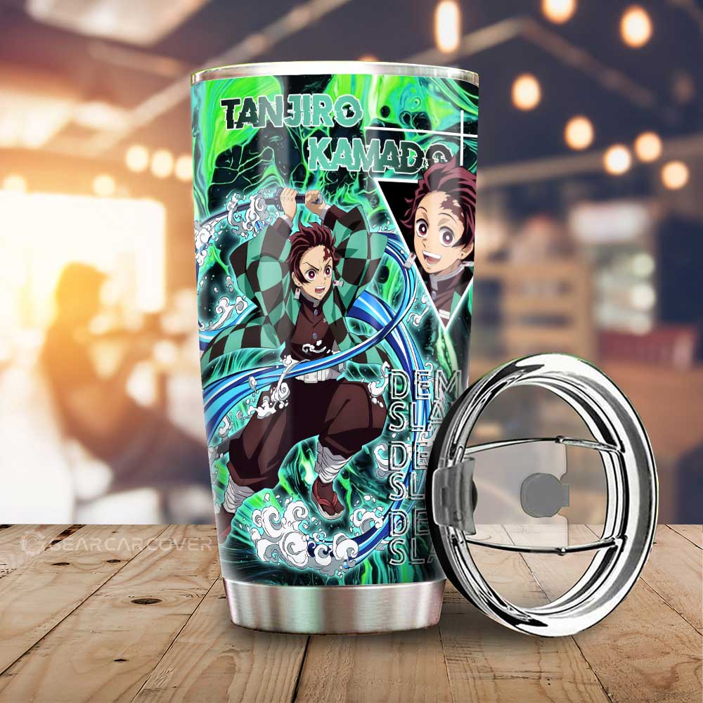 Tanjiro And Nezuko Tumbler Cup Custom Demon Slayer Car Accessories - Gearcarcover - 2