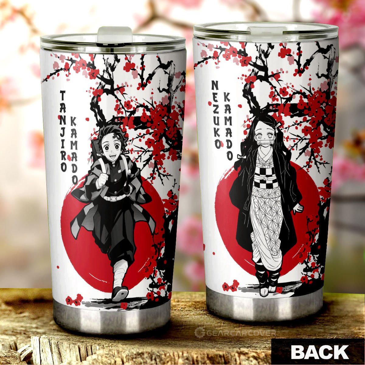 Tanjiro And Nezuko Tumbler Cup Custom Japan Style Demon Slayer Anime Car Interior Accessories - Gearcarcover - 1