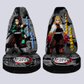 Tanjiro And Rengoku Car Seat Covers Custom Demon Slayer Anime Mix Mangas - Gearcarcover - 4