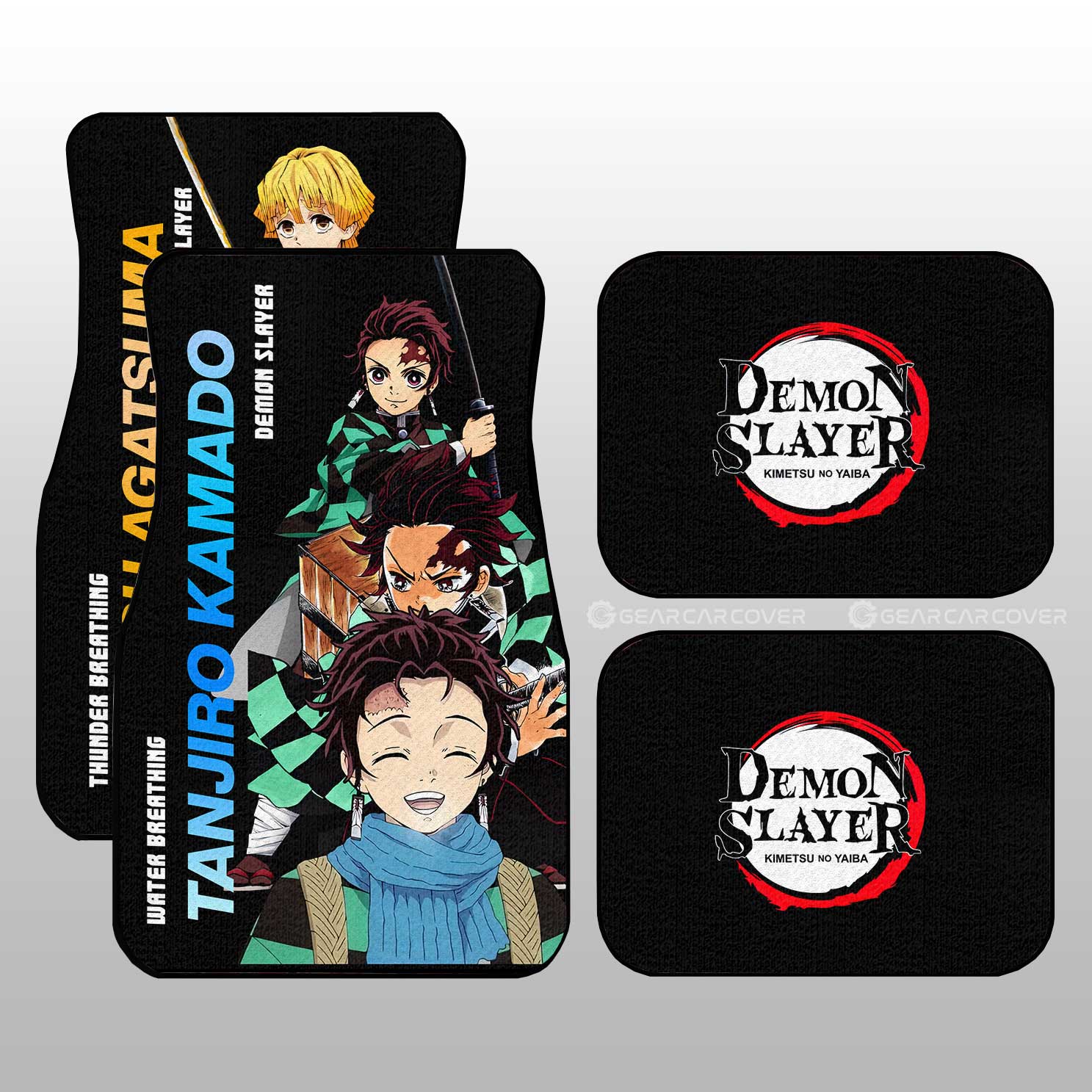 Tanjiro And Zenitsu Car Floor Mats Custom Demon Slayer Anime - Gearcarcover - 2