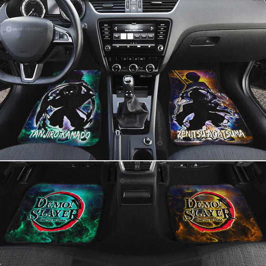 Tanjiro And Zenitsu Car Floor Mats Custom Demon Slayer Anime - Gearcarcover - 2