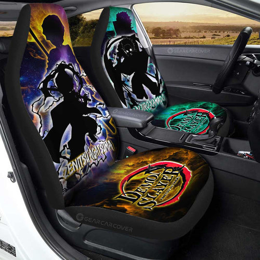 Tanjiro And Zenitsu Car Seat Covers Custom Demon Slayer Anime - Gearcarcover - 1