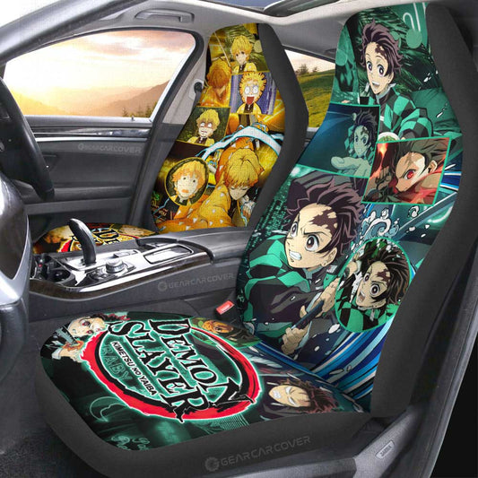 Tanjiro And Zenitsu Car Seat Covers Custom Demon Slayer Anime - Gearcarcover - 2