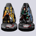 Tanjiro And Zenitsu Car Seat Covers Custom Demon Slayer Anime Mix Mangas - Gearcarcover - 4