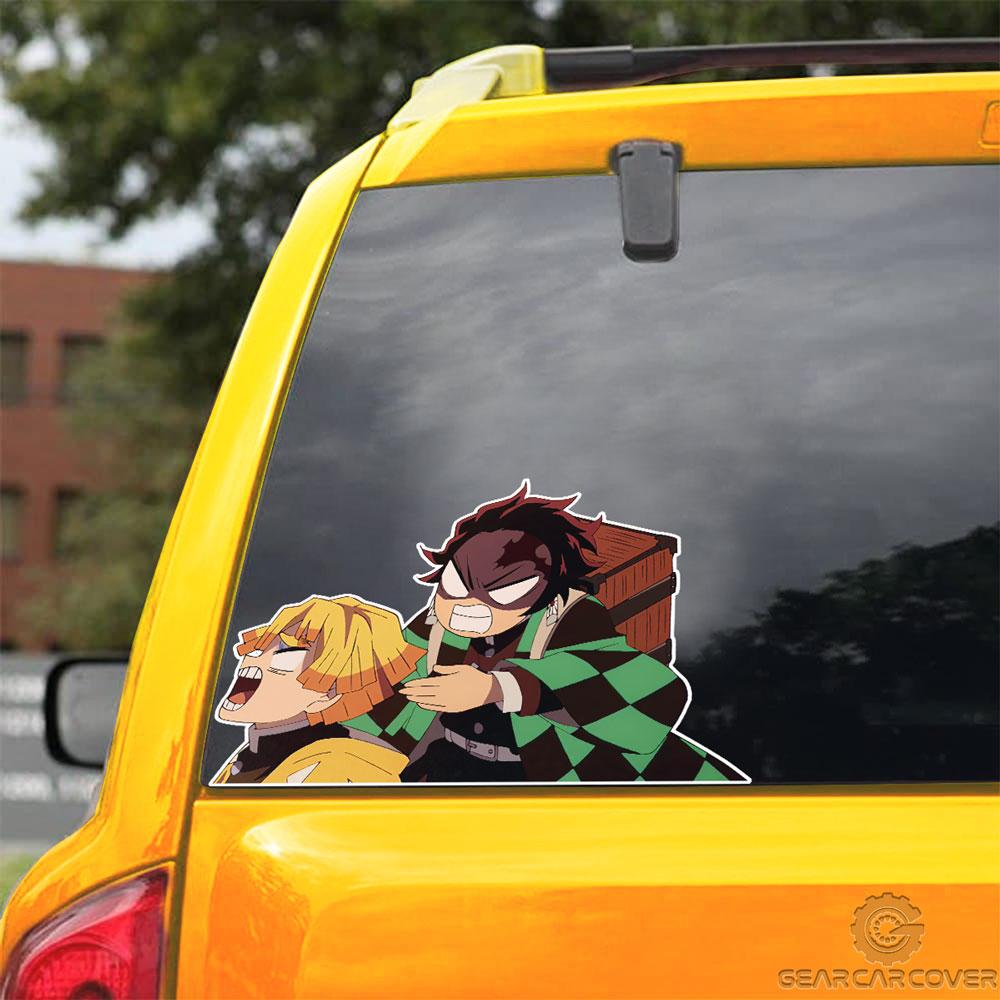 Tanjiro And Zenitsu Car Sticker Custom Demon Slayer Anime Car Accessories - Gearcarcover - 3
