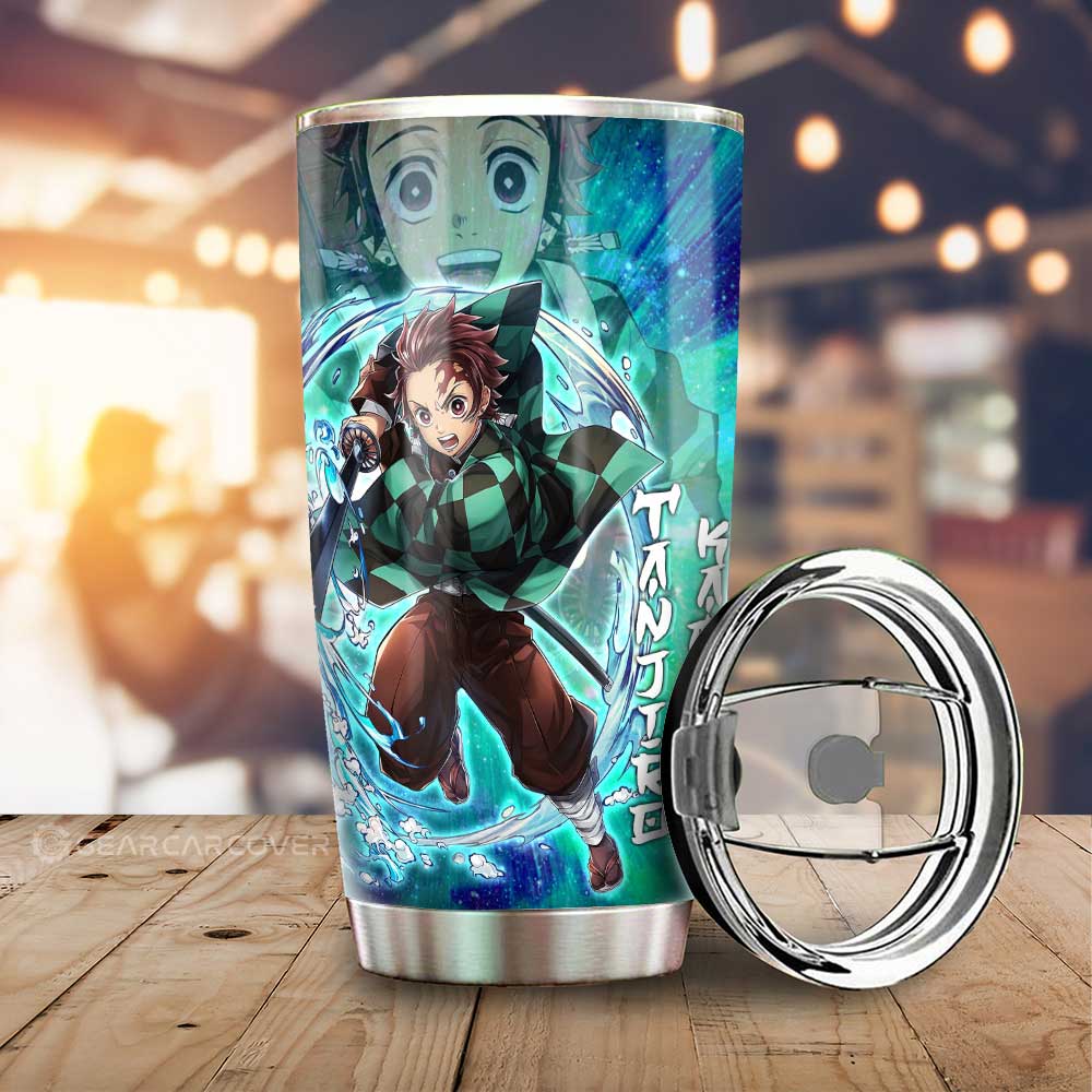 Tanjiro And Zenitsu Tumbler Cup Custom Characters Demon Slayer Car Accessories - Gearcarcover - 1