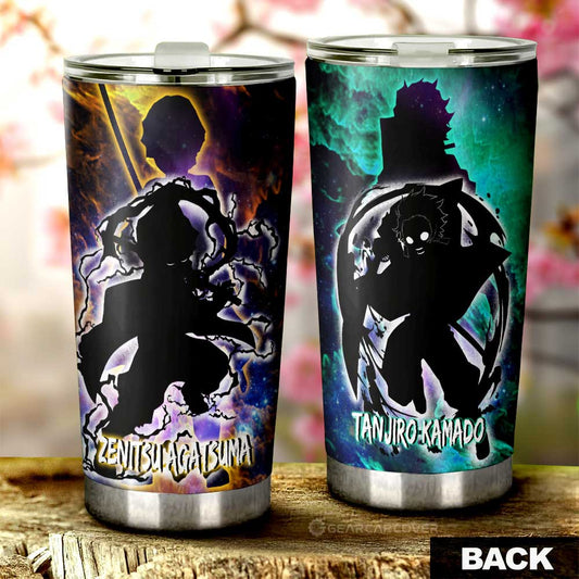 Tanjiro And Zenitsu Tumbler Cup Custom Demon Slayer Anime - Gearcarcover - 1