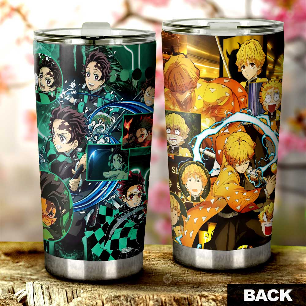 Tanjiro And Zenitsu Tumbler Cup Custom Demon Slayer Anime - Gearcarcover - 1