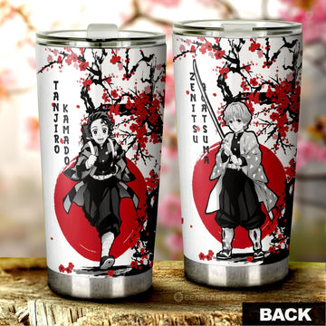 Tanjiro And Zenitsu Tumbler Cup Custom Japan Style Demon Slayer Anime Car Interior Accessories - Gearcarcover - 1