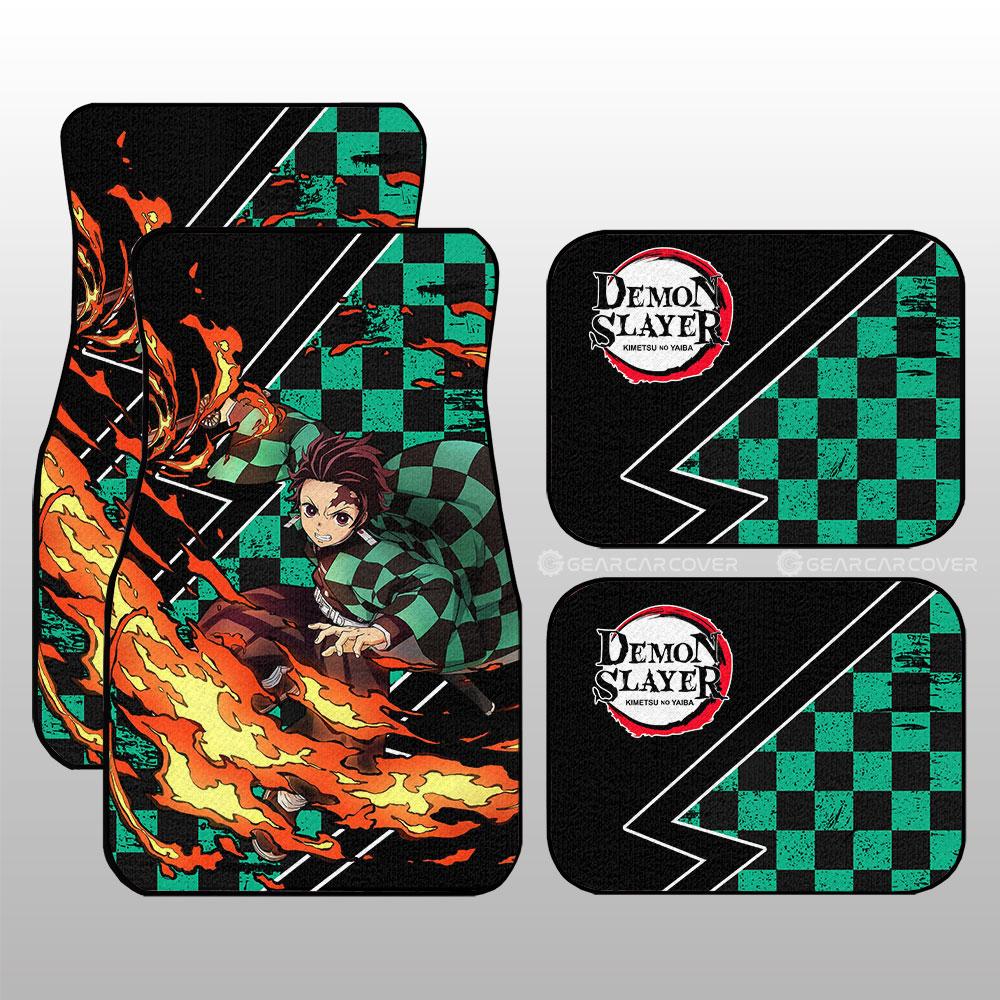 Tanjiro Car Floor Mats Custom Sun Breathing Skill Demon Slayer Anime Car Accessories - Gearcarcover - 1