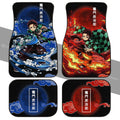 Tanjiro Car Floor Mats Custom Water And Sun Breathing Skill Anime Demon Slayer Car Accessories - Gearcarcover - 1