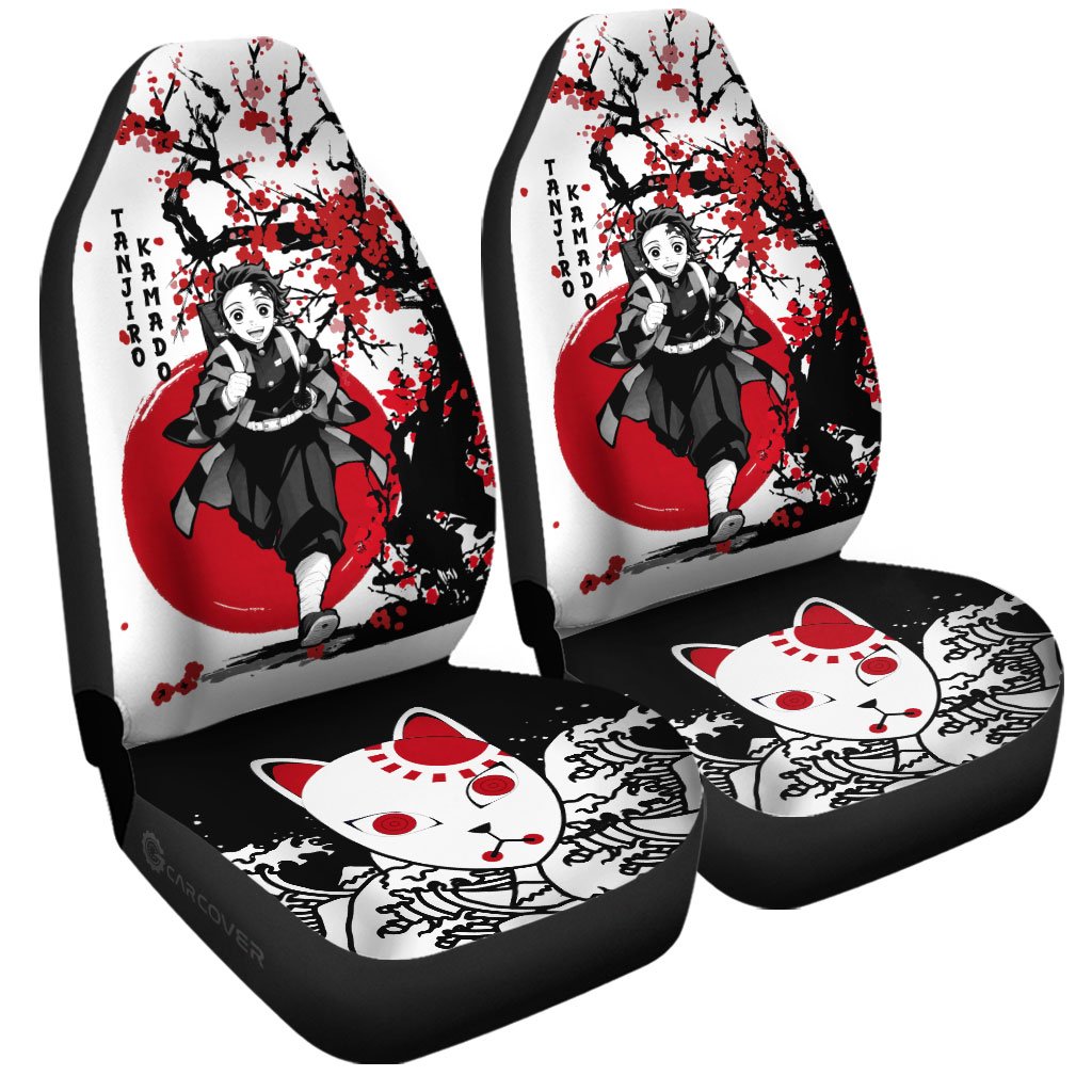Tanjiro Car Seat Covers Custom Japan Style Anime Demon Slayer Car Accessories - Gearcarcover - 3
