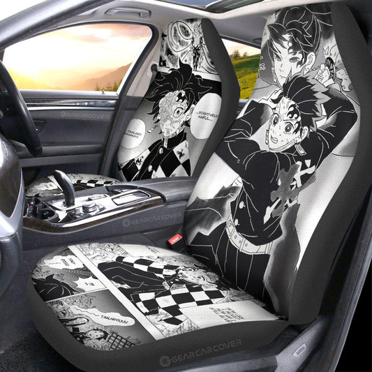 Tanjiro Car Seat Covers Custom Kimetsu No Yaiba Manga Car Accessories - Gearcarcover - 2
