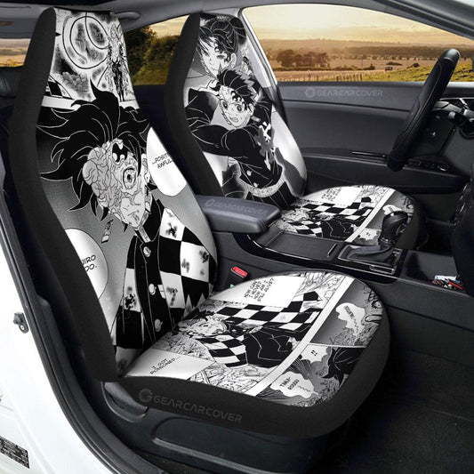 Tanjiro Car Seat Covers Custom Kimetsu No Yaiba Manga Car Accessories - Gearcarcover - 1