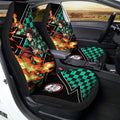 Tanjiro Car Seat Covers Custom Sun Breathing Skill Demon Slayer Anime Car Accessories - Gearcarcover - 1