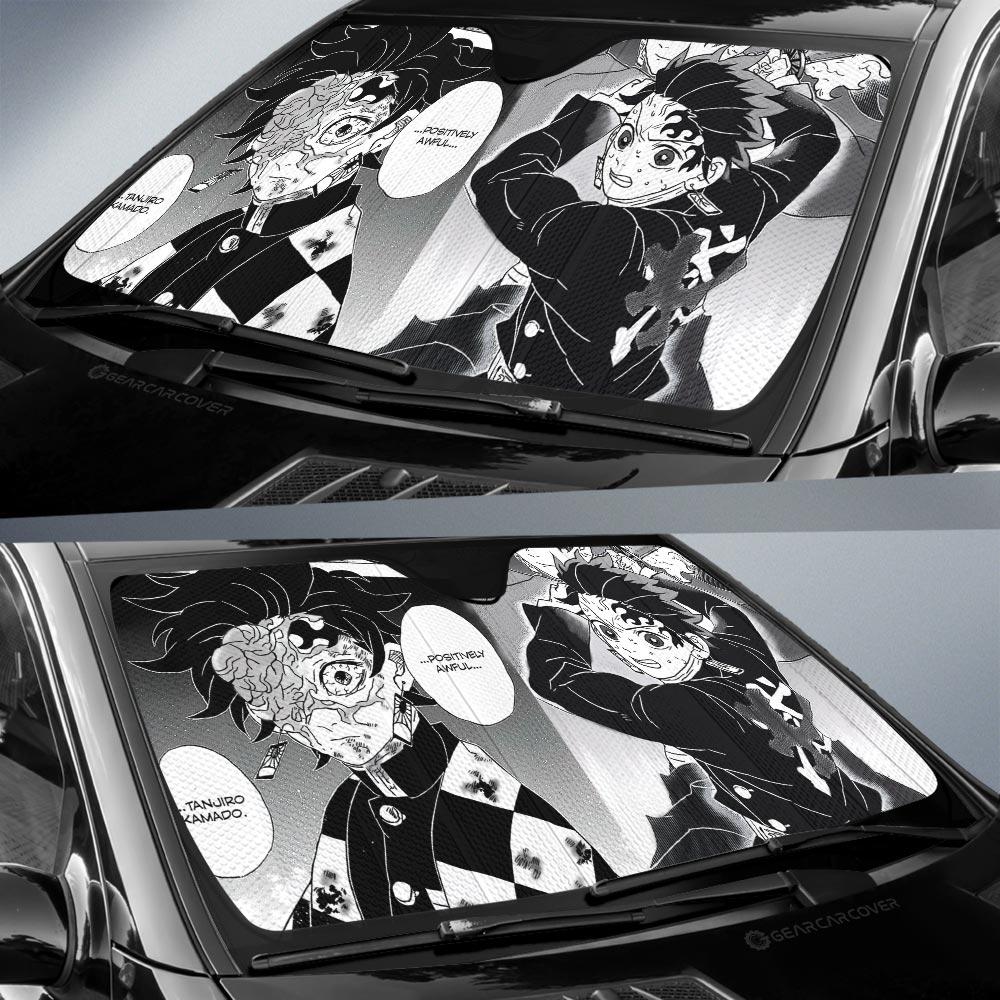 Tanjiro Car Sunshade Custom Kimetsu No Yaiba Manga Car Accessories - Gearcarcover - 2