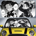 Tanjiro Car Sunshade Custom Kimetsu No Yaiba Manga Car Accessories - Gearcarcover - 1