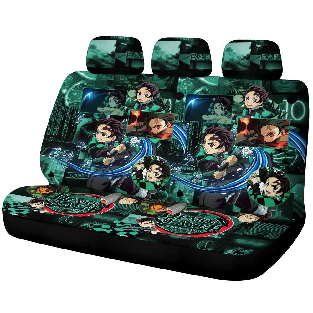 Tanjiro Kamado Car Back Seat Cover Custom Demon Slayer Anime - Gearcarcover - 1