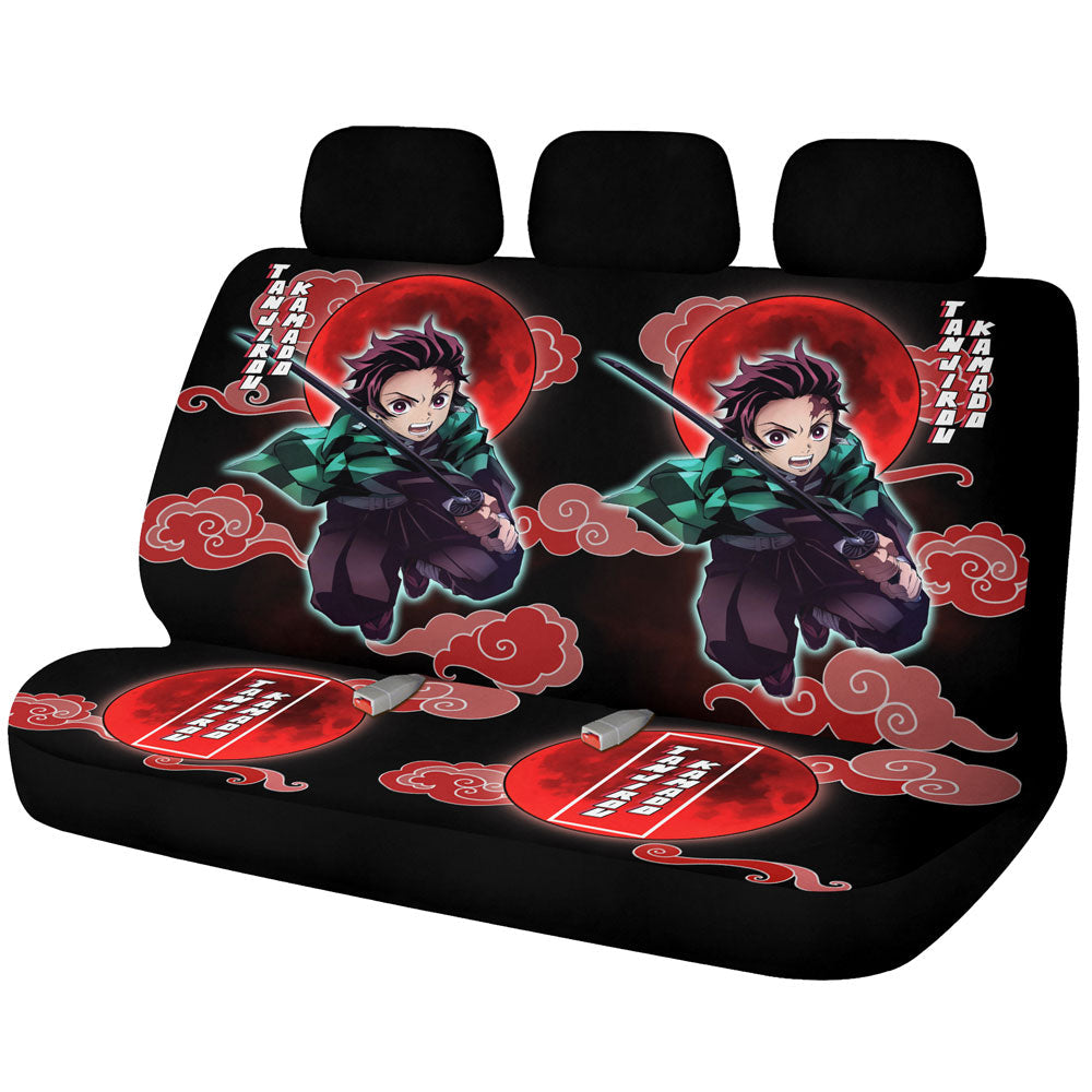 Tanjiro Kamado Car Back Seat Covers Custom Demon Slayer For Anime Fans - Gearcarcover - 1