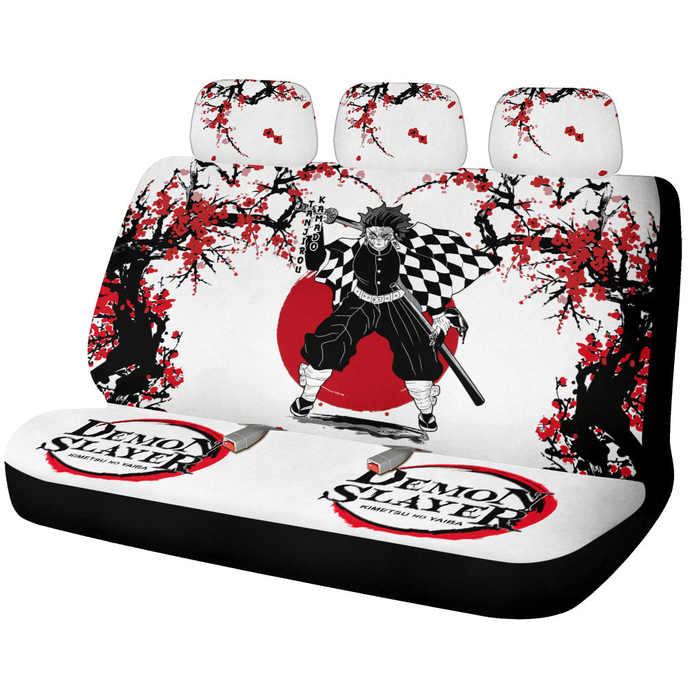 Tanjiro Kamado Car Back Seat Covers Custom Japan Style Demon Slayer Anime Car Accessories - Gearcarcover - 1