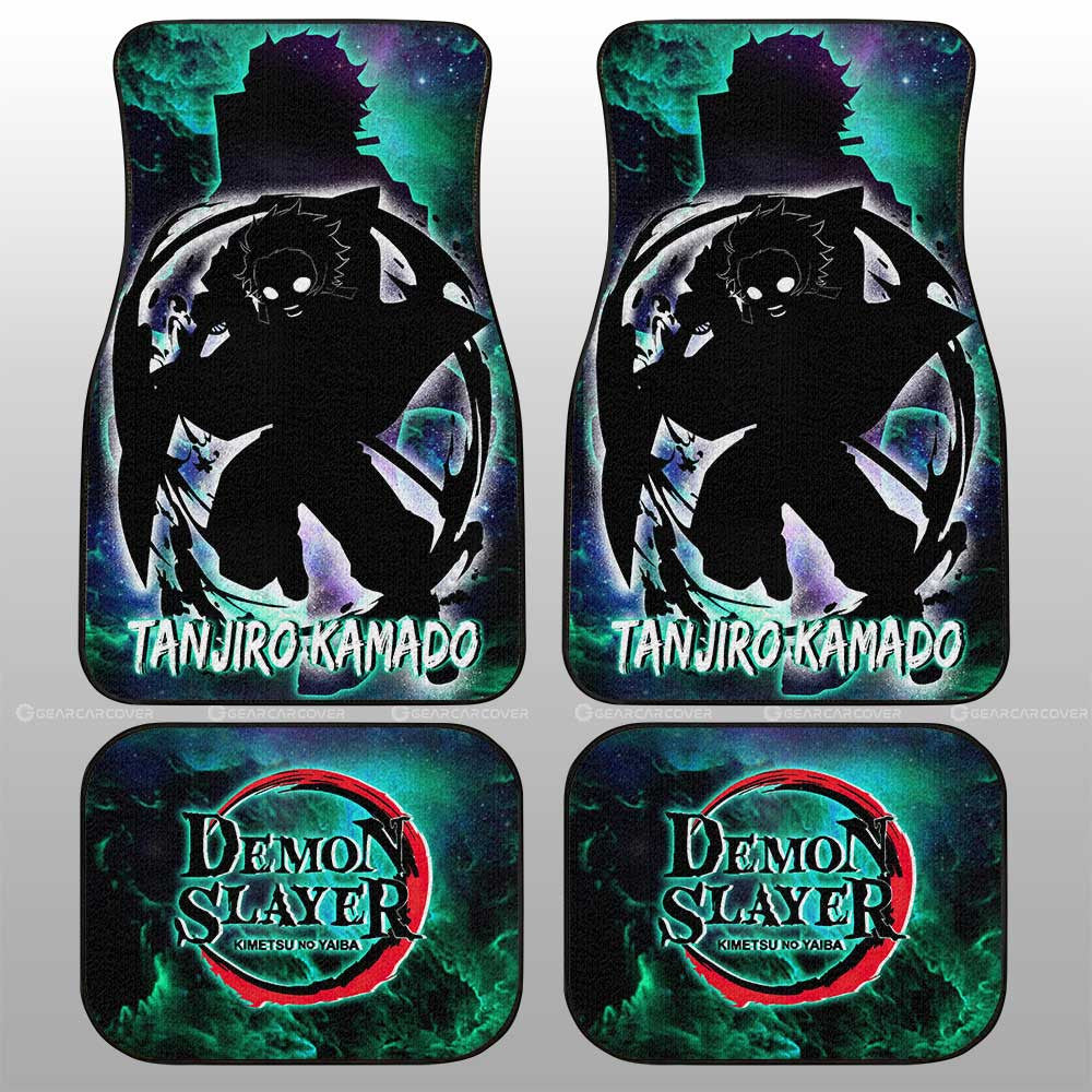 Tanjiro Kamado Car Floor Mats Custom Demon Slayer Anime Silhouette Style - Gearcarcover - 1