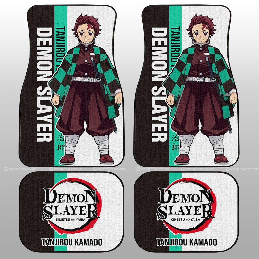Tanjiro Kamado Car Floor Mats Custom Demon Slayer Car Accessories For Anime Fans - Gearcarcover - 2