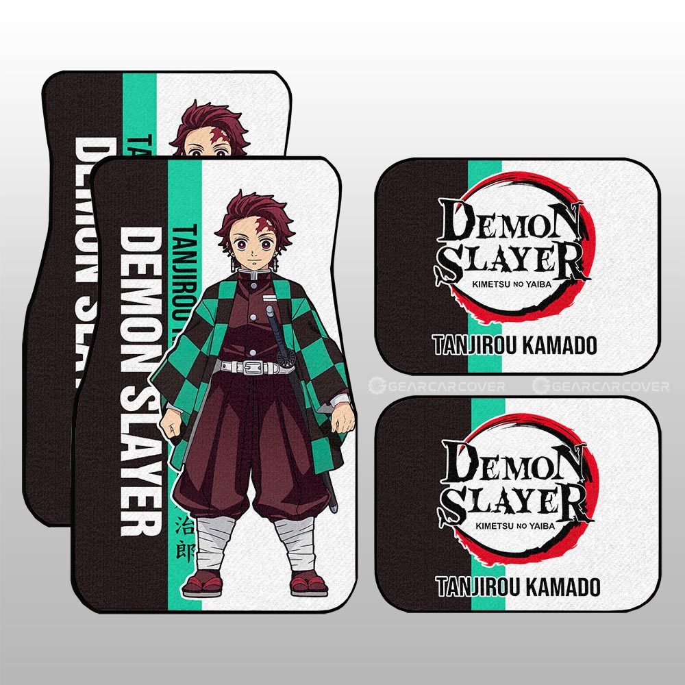 Tanjiro Kamado Car Floor Mats Custom Demon Slayer Car Accessories For Anime Fans - Gearcarcover - 1