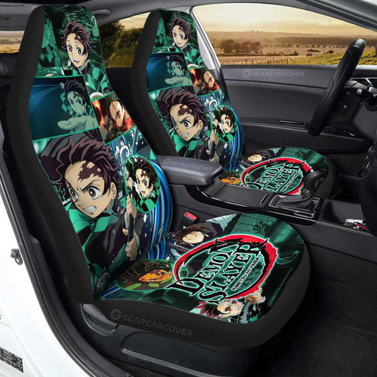 Tanjiro Kamado Car Seat Covers Custom Demon Slayer Anime - Gearcarcover - 1