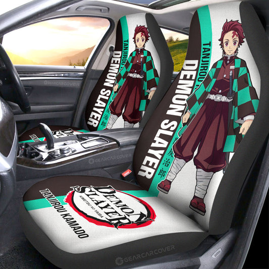 Tanjiro Kamado Car Seat Covers Custom Demon Slayer Car Accessories For Anime Fans - Gearcarcover - 2