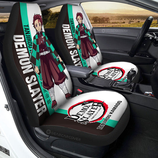 Tanjiro Kamado Car Seat Covers Custom Demon Slayer Car Accessories For Anime Fans - Gearcarcover - 1