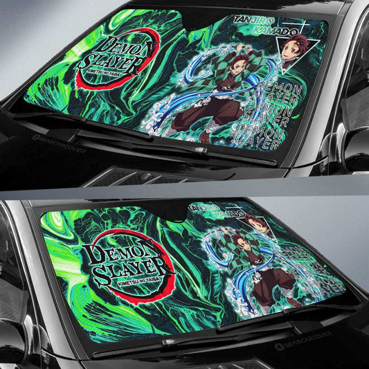 Tanjiro Kamado Car Sunshade Custom Demon Slayer Anime Car Accessories - Gearcarcover - 2