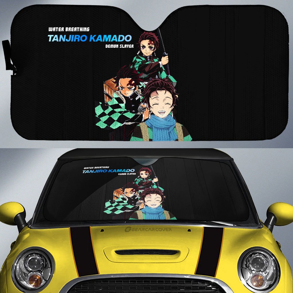 Tanjiro Kamado Car Sunshade Custom Demon Slayer Anime - Gearcarcover - 1