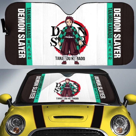 Tanjiro Kamado Car Sunshade Custom Demon Slayer Car Accessories For Anime Fans - Gearcarcover - 1