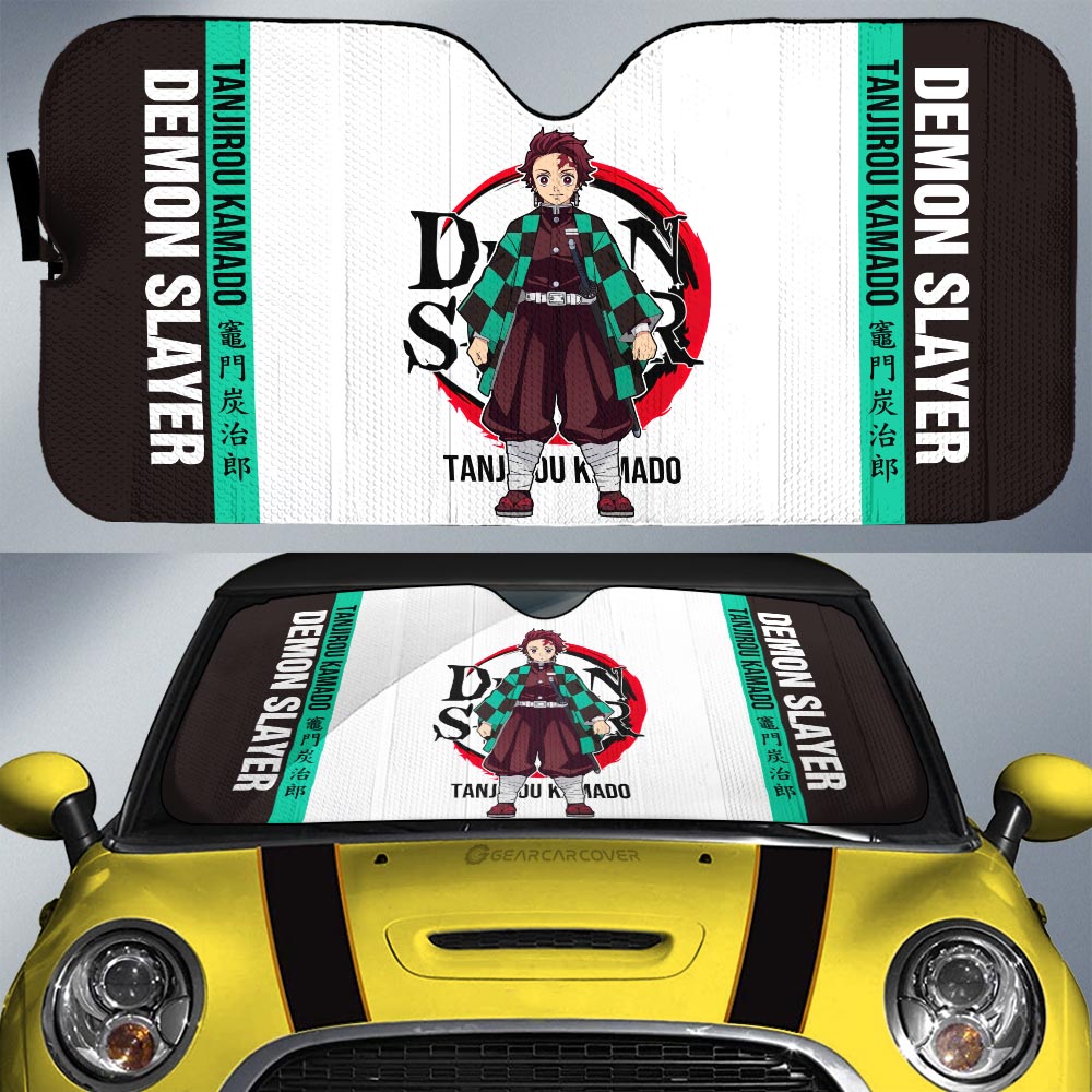Tanjiro Kamado Car Sunshade Custom Demon Slayer Car Accessories For Anime Fans - Gearcarcover - 1