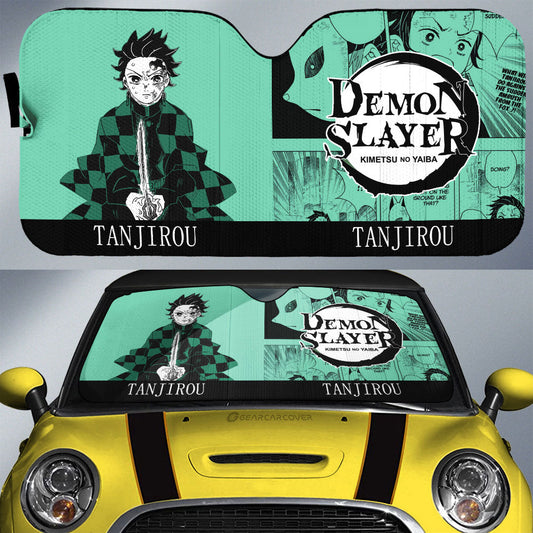 Tanjiro Kamado Car Sunshade Custom Demon Slayer Car Accessories Manga Style - Gearcarcover - 1