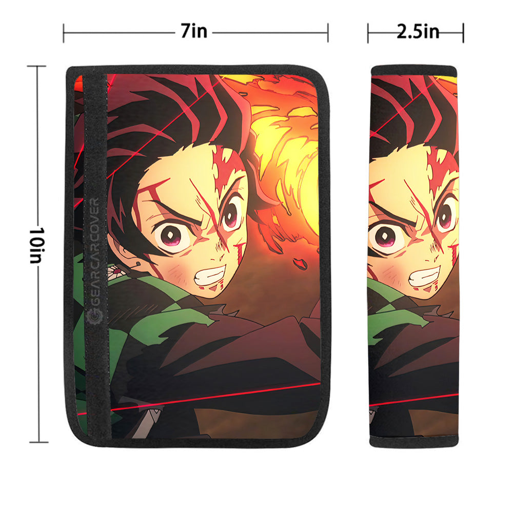 Tanjiro Kamado Seat Belt Covers Custom Demon Slayer Anime Car Accessoriess - Gearcarcover - 1