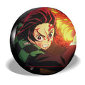 Tanjiro Kamado Spare Tire Cover Custom Demon Slayer Anime Car Accessoriess - Gearcarcover - 2