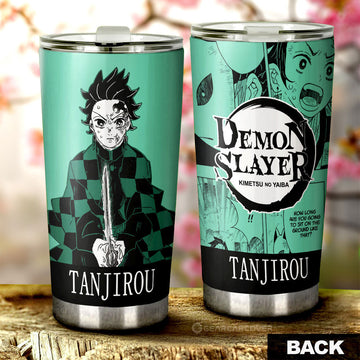 Tanjiro Kamado Tumbler Cup Custom Demon Slayer Car Accessories Manga Style - Gearcarcover - 1