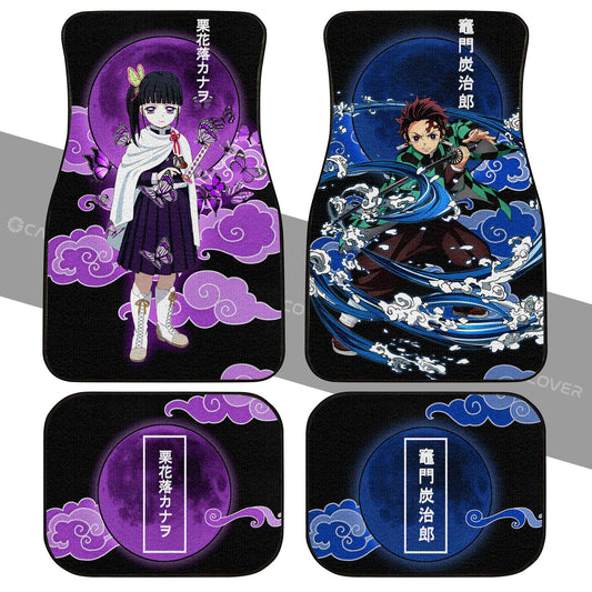 Tanjiro & Kanao Car Floor Mats Custom Demon Slayer Anime Car Interior Accessories - Gearcarcover - 1