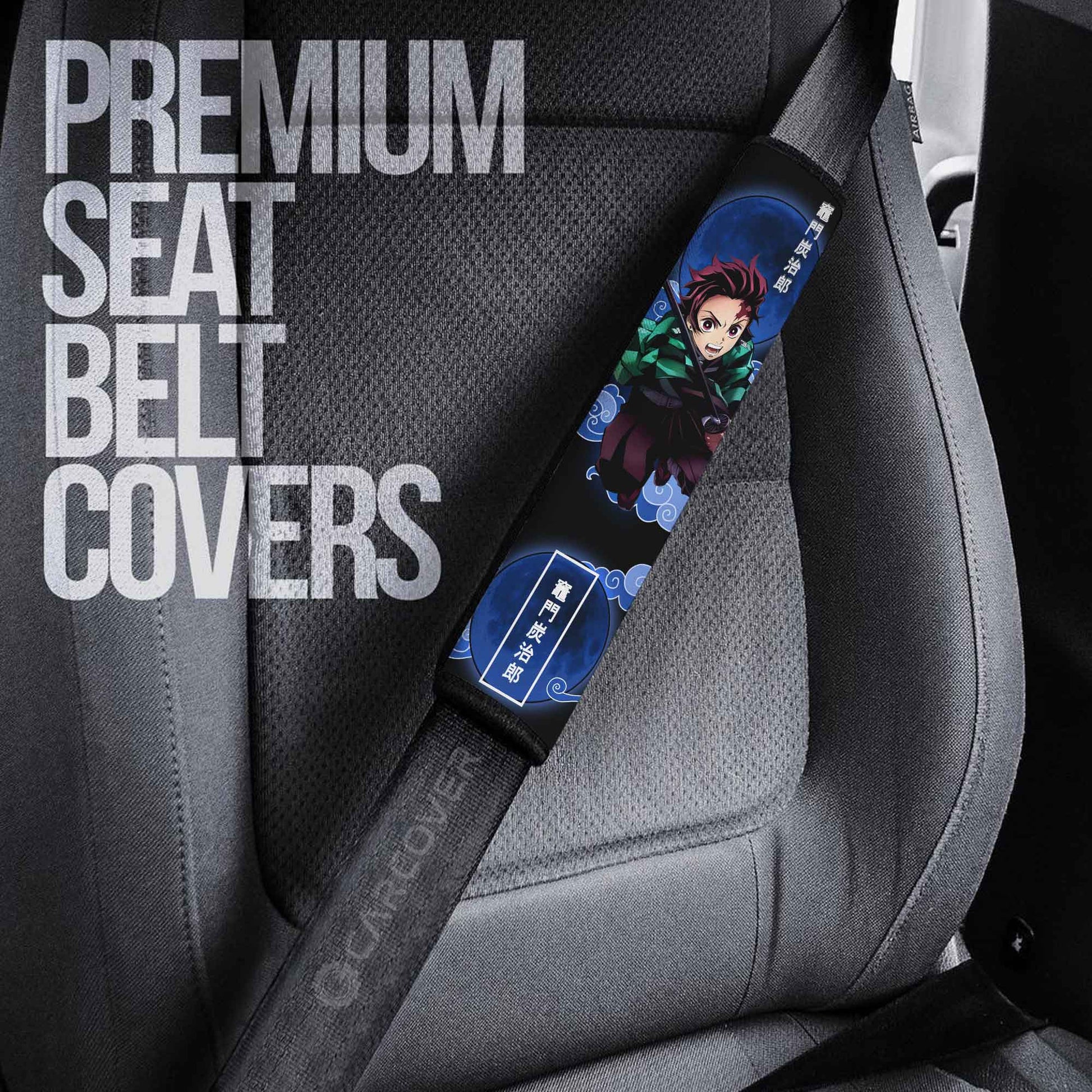 Tanjiro Seat Belt Covers Custom Demon Slayer Anime Car Accessories - Gearcarcover - 3